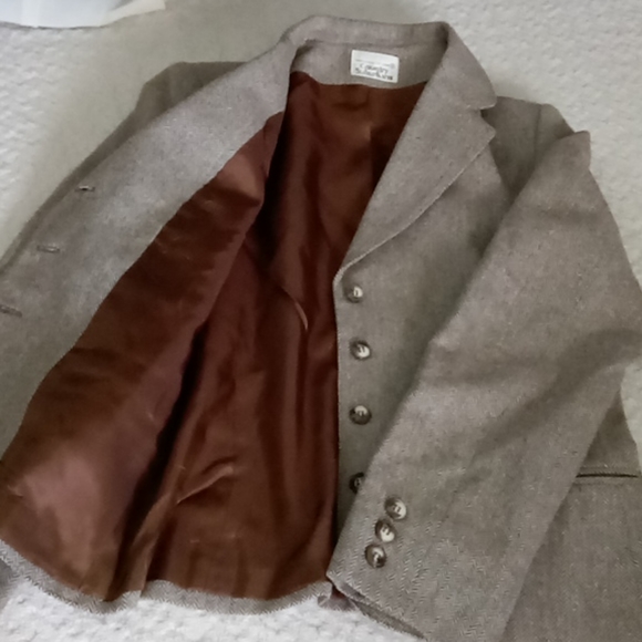 Country Suburbans Wool Vintage Herringbone Jacket Union ILGWU Sz 6 - Picture 6 of 15
